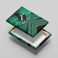 Personalised Aotearoa Matariki Canvas Wall Art Green Fern Maori Poutama LT01 - Polynesian Pride