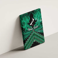 Personalised Aotearoa Matariki Canvas Wall Art Green Fern Maori Poutama LT01 - Polynesian Pride