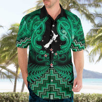 Personalised Aotearoa Matariki Hawaiian Shirt Green Fern Maori Poutama LT01 - Polynesian Pride
