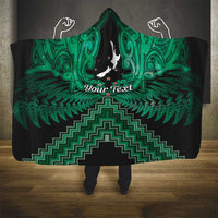 Personalised Aotearoa Matariki Hooded Blanket Green Fern Maori Poutama LT01 - Polynesian Pride