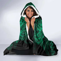 Personalised Aotearoa Matariki Hooded Blanket Green Fern Maori Poutama LT01 - Polynesian Pride