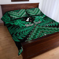 Personalised Aotearoa Matariki Quilt Bed Set Green Fern Maori Poutama LT01 - Polynesian Pride