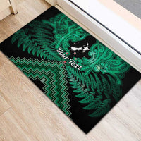 Personalised Aotearoa Matariki Rubber Doormat Green Fern Maori Poutama LT01 - Polynesian Pride