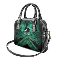 Personalised Aotearoa Matariki Shoulder Handbag Green Fern Maori Poutama