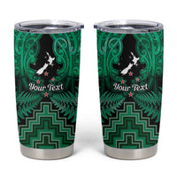 Personalised Aotearoa Matariki Tumbler Cup Green Fern Maori Poutama