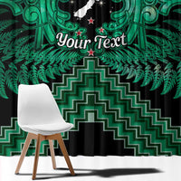 Personalised Aotearoa Matariki Window Curtain Green Fern Maori Poutama LT01 - Polynesian Pride