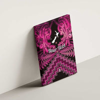 Personalised Aotearoa Matariki Canvas Wall Art Pink Fern Maori Poutama LT01 - Polynesian Pride