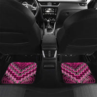 Personalised Aotearoa Matariki Car Mats Pink Fern Maori Poutama LT01 Set 2pcs - Back Pink - Polynesian Pride
