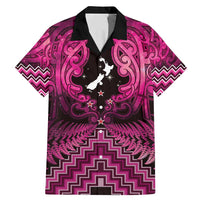 Personalised Aotearoa Matariki Family Matching Mermaid Dress and Hawaiian Shirt Pink Fern Maori Poutama