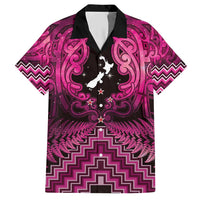 Personalised Aotearoa Matariki Hawaiian Shirt Pink Fern Maori Poutama LT01 Pink - Polynesian Pride