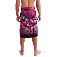 Personalised Aotearoa Matariki Lavalava Pink Fern Maori Poutama