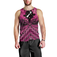 Personalised Aotearoa Matariki Men Tank Top Pink Fern Maori Poutama LT01 - Polynesian Pride