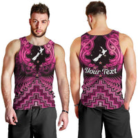 Personalised Aotearoa Matariki Men Tank Top Pink Fern Maori Poutama LT01 - Polynesian Pride