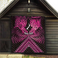 Personalised Aotearoa Matariki Quilt Pink Fern Maori Poutama