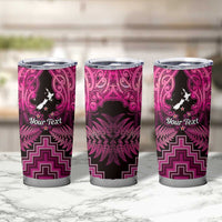 Personalised Aotearoa Matariki Tumbler Cup Pink Fern Maori Poutama
