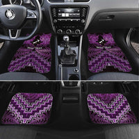 Personalised Aotearoa Matariki Car Mats Purple Fern Maori Poutama LT01 Set 4pcs Purple - Polynesian Pride