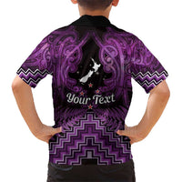 Personalised Aotearoa Matariki Hawaiian Shirt Purple Fern Maori Poutama LT01 - Polynesian Pride