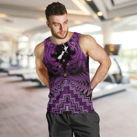 Personalised Aotearoa Matariki Men Tank Top Purple Fern Maori Poutama LT01 Purple - Polynesian Pride