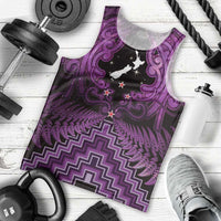Personalised Aotearoa Matariki Men Tank Top Purple Fern Maori Poutama LT01 - Polynesian Pride
