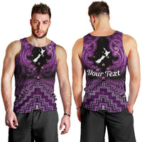Personalised Aotearoa Matariki Men Tank Top Purple Fern Maori Poutama LT01 - Polynesian Pride