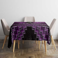 Personalised Aotearoa Matariki Tablecloth Purple Fern Maori Poutama LT01 - Polynesian Pride