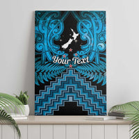 Personalised Aotearoa Matariki Canvas Wall Art Turquoise Fern Maori Poutama LT01 - Polynesian Pride