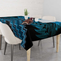 Personalised Aotearoa Matariki Tablecloth Turquoise Fern Maori Poutama LT01 - Polynesian Pride