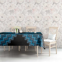 Personalised Aotearoa Matariki Tablecloth Turquoise Fern Maori Poutama LT01 - Polynesian Pride