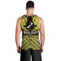 Personalised Aotearoa Matariki Men Tank Top Yellow Fern Maori Poutama LT01 - Polynesian Pride