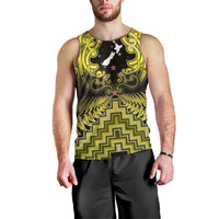 Personalised Aotearoa Matariki Men Tank Top Yellow Fern Maori Poutama LT01 - Polynesian Pride