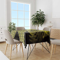 Personalised Aotearoa Matariki Tablecloth Yellow Fern Maori Poutama LT01 - Polynesian Pride