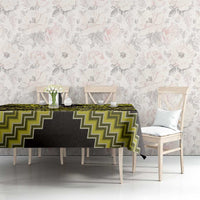 Personalised Aotearoa Matariki Tablecloth Yellow Fern Maori Poutama LT01 - Polynesian Pride