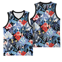 Hawaii Tropicana Blue Pattern Basketball Jersey LT01 - Polynesian Pride