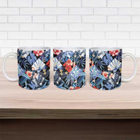 Hawaii Tropicana Blue Pattern Ceramic Mug LT01 - Polynesian Pride
