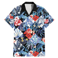 Hawaii Tropicana Blue Pattern Family Matching Mermaid Dress and Hawaiian Shirt - Polynesian Pride
