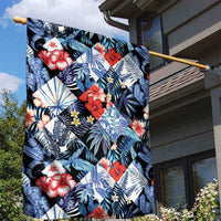 Hawaii Tropicana Blue Pattern Garden Flag - Polynesian Pride