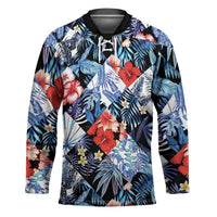 Hawaii Tropicana Blue Pattern Hockey Jersey LT01 Unisex Blue - Polynesian Pride