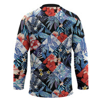 Hawaii Tropicana Blue Pattern Hockey Jersey LT01 - Polynesian Pride