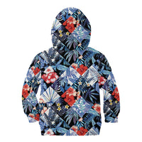 Hawaii Tropicana Blue Pattern Kid Hoodie LT01 - Polynesian Pride