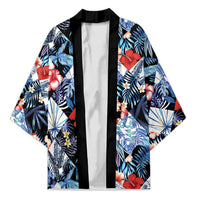 Hawaii Tropicana Blue Pattern Kimono LT01 Unisex Blue - Polynesian Pride