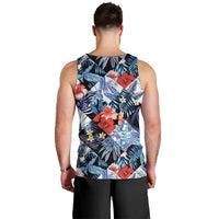 Hawaii Tropicana Blue Pattern Men Tank Top LT01 - Polynesian Pride