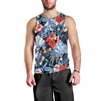 Hawaii Tropicana Blue Pattern Men Tank Top LT01 - Polynesian Pride