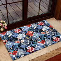 Hawaii Tropicana Blue Pattern Rubber Doormat LT01 - Polynesian Pride