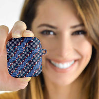 Polynesian Monstera Tiare Floral AirPods Case Royal Blue Tropical Plaid LT01 - Polynesian Pride