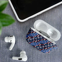 Polynesian Monstera Tiare Floral AirPods Case Royal Blue Tropical Plaid LT01 - Polynesian Pride