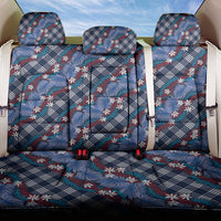 Polynesian Monstera Tiare Floral Back Car Seat Cover Royal Blue Tropical Plaid LT01 One Size Blue - Polynesian Pride