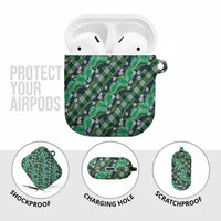Polynesian Monstera Tiare Floral AirPods Case Forest Green Tropical Plaid LT01 - Polynesian Pride