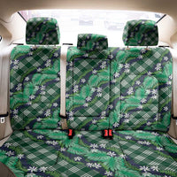 Polynesian Monstera Tiare Floral Back Car Seat Cover Forest Green Tropical Plaid LT01 - Polynesian Pride