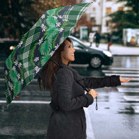 Polynesian Monstera Tiare Floral Umbrella Forest Green Tropical Plaid LT01 - Polynesian Pride