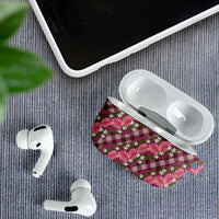 Polynesian Monstera Tiare Floral AirPods Case Fuchsia Tropical Plaid LT01 - Polynesian Pride